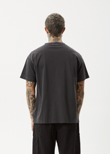 AFENDS Mens Return - Boxy Tee - Stone Black - Afends mens return   boxy tee   stone black