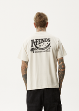 AFENDS Mens High Utility - Boxy Tee - Moonbeam - Afends mens high utility   boxy tee   moonbeam