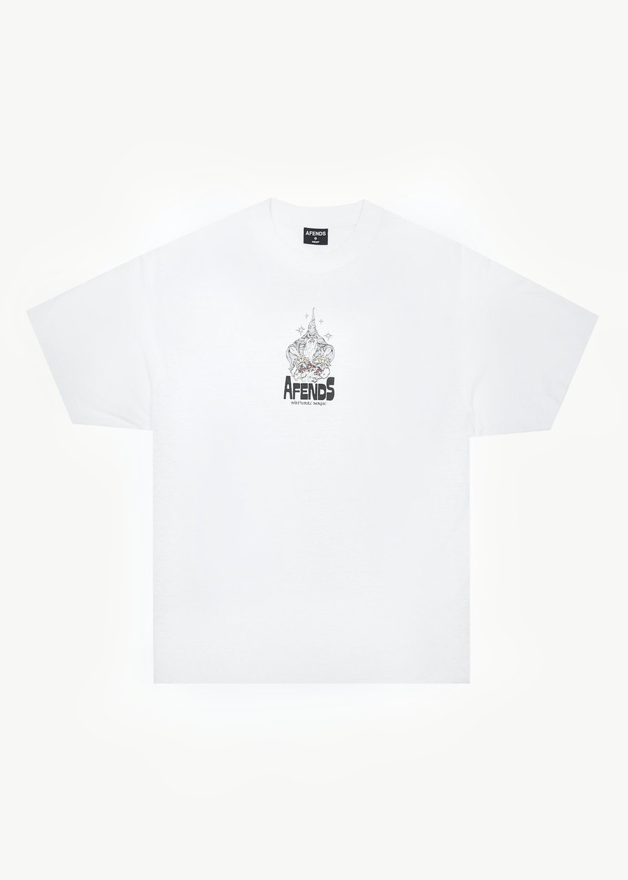AFENDS Mens Magic Wizzo - Boxy Tee - White