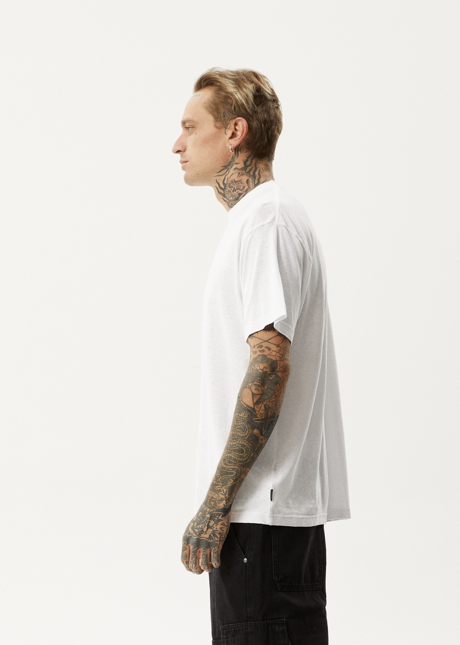 AFENDS Mens Magic Wizzo - Boxy Tee - White