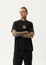 AFENDS Mens Let It Grow - Boxy Tee - Black - Afends mens let it grow   boxy tee   black