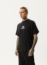 AFENDS Mens Let It Grow - Boxy Tee - Black - Afends mens let it grow   boxy tee   black