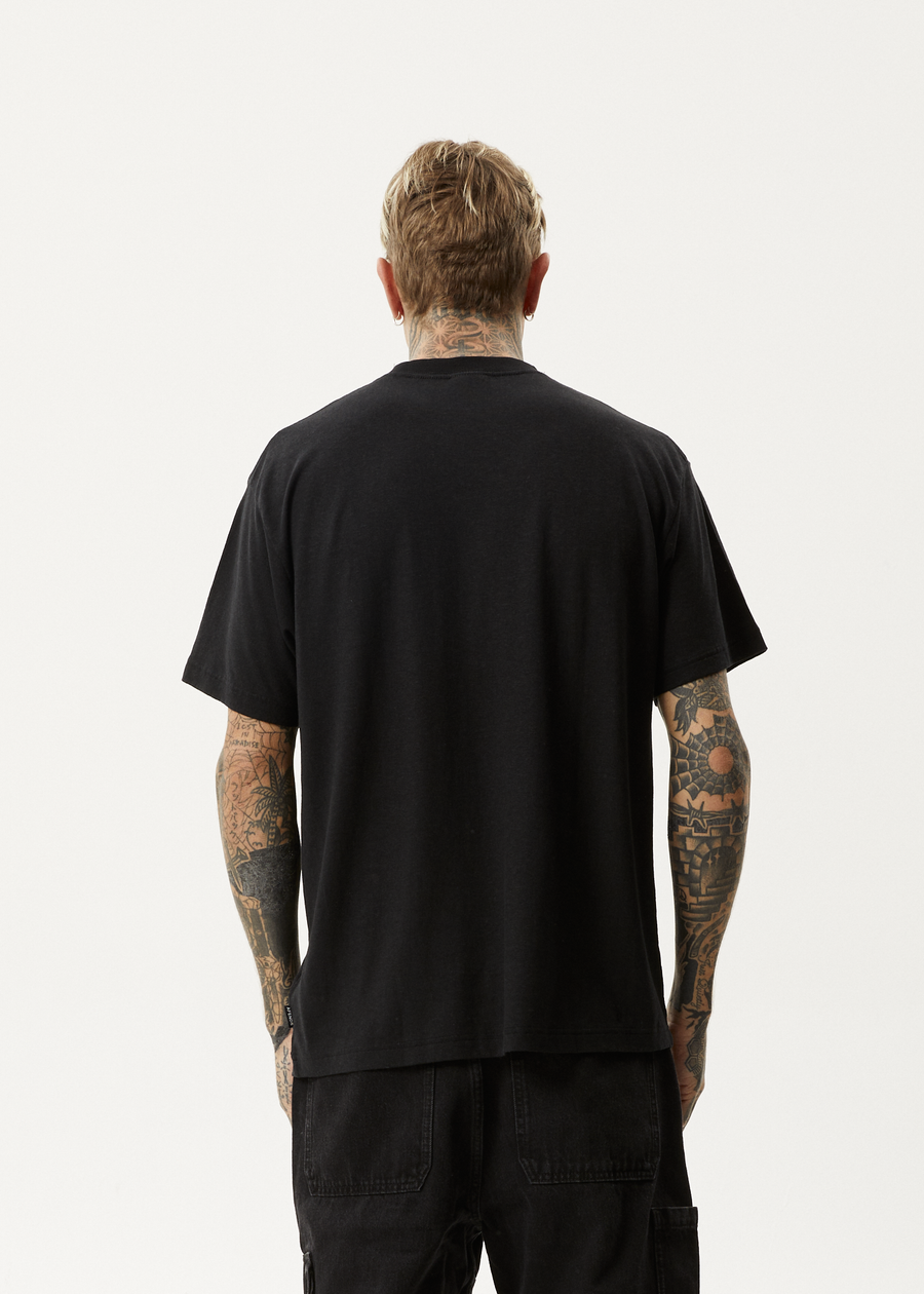 AFENDS Mens Let It Grow - Boxy Tee - Black