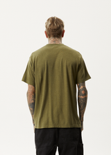 AFENDS Mens Let It Grow - Boxy Tee - Military - Afends mens let it grow   boxy tee   military
