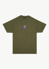 AFENDS Mens Let It Grow - Boxy Tee - Military - Afends mens let it grow   boxy tee   military