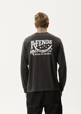 AFENDS Mens High Utility - Long Sleeve Tee - Stone Black - Afends mens high utility   long sleeve tee   stone black