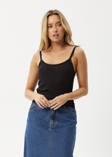 AFENDS Womens Mirage Bamboo - Sheer Singlet - Black - Afends womens mirage bamboo   sheer singlet   black 