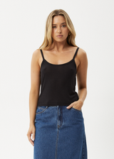 AFENDS Womens Mirage Bamboo - Sheer Singlet - Black - Afends womens mirage bamboo   sheer singlet   black 