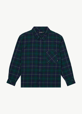 AFENDS Mens Questions - Flannel Shirt - Navy - Afends mens questions   flannel shirt   navy 