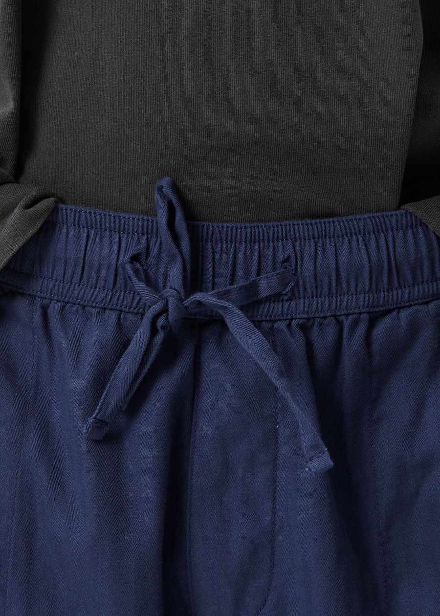 AFENDS Mens Atlas - Herringbone Cargo Pant - Navy