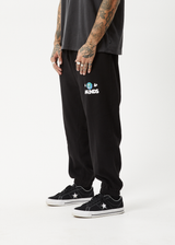 AFENDS Mens Hometown - Track Pant - Black - Afends mens hometown   track pant   black