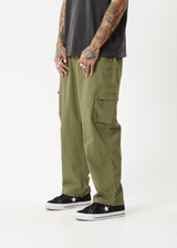 AFENDS Mens Badlands - Cargo Pant - Military - Afends mens badlands   cargo pant   military