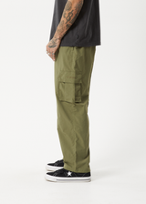 AFENDS Mens Badlands - Cargo Pant - Military - Afends mens badlands   cargo pant   military