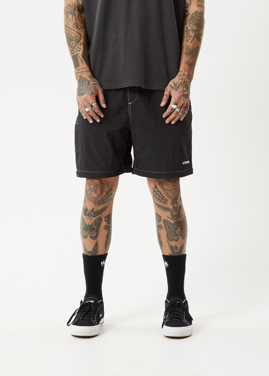 AFENDS Mens Valley - Zip Off Spray Pant - Black