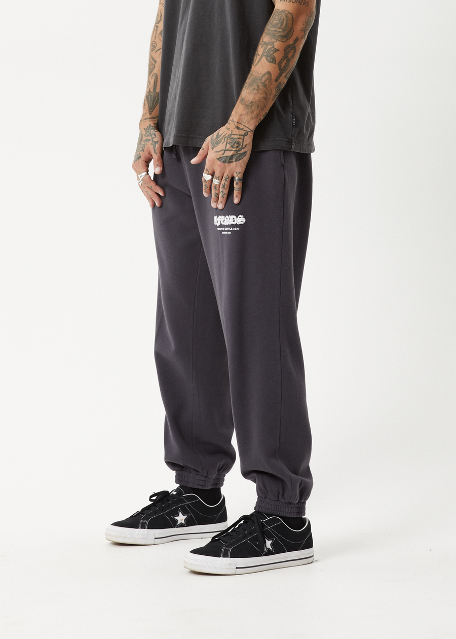 AFENDS Mens Gothic - Track Pant - Charcoal