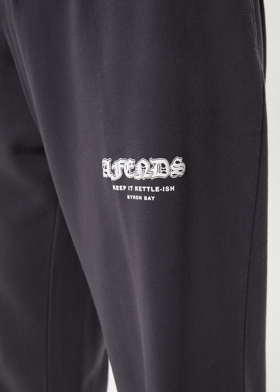 AFENDS Mens Gothic - Track Pant - Charcoal