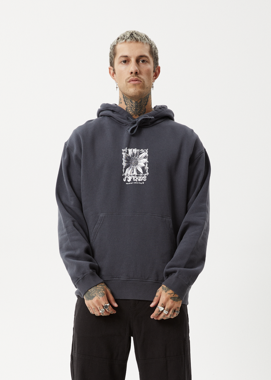 AFENDS Mens Sunflower - Hoodie - Charcoal