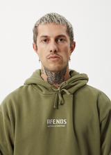 AFENDS Mens Questions - Hoodie - Military - Afends mens questions   hoodie   military
