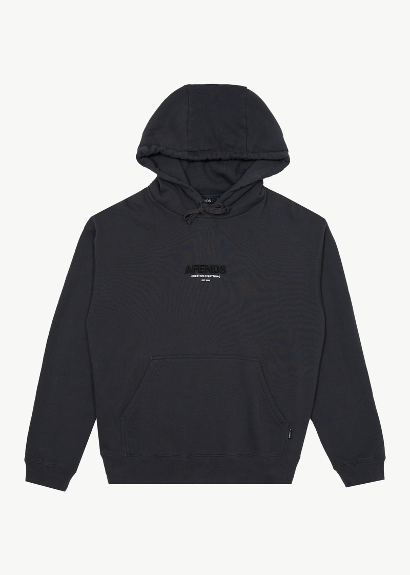 AFENDS Mens Vinyl - Hoodie - Charcoal