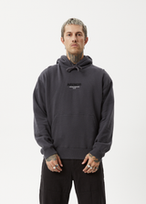 AFENDS Mens Vinyl - Hoodie - Charcoal - Afends mens vinyl   hoodie   charcoal
