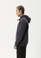 AFENDS Mens Vinyl - Hoodie - Charcoal - Afends mens vinyl   hoodie   charcoal