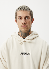 AFENDS Mens Vinyl - Hoodie - Moonbeam - Afends mens vinyl   hoodie   moonbeam
