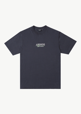 AFENDS Mens Flatline - Retro Tee - Charcoal - Afends mens flatline   retro tee   charcoal