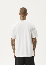AFENDS Mens Flatline - Retro Tee - White - Afends mens flatline   retro tee   white