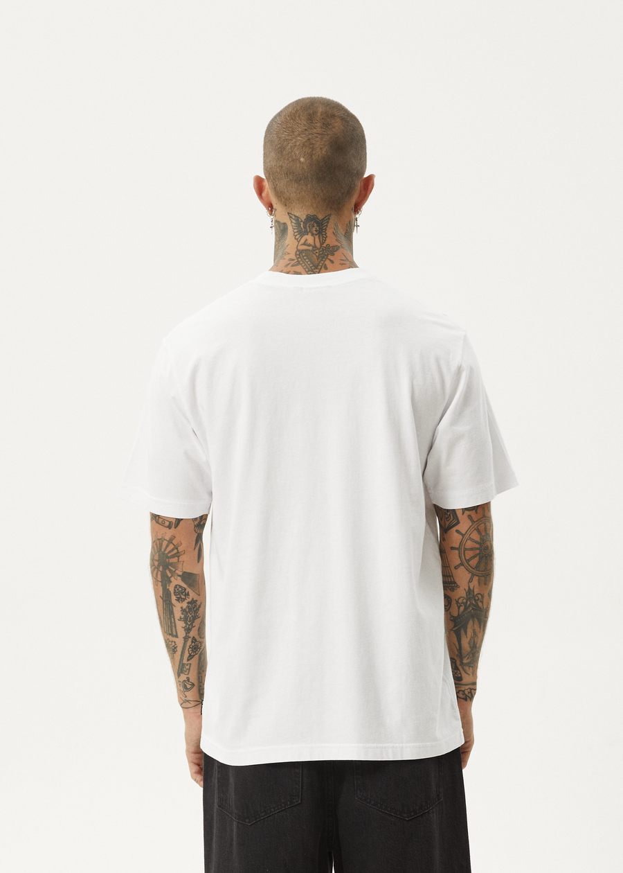 AFENDS Mens Flatline - Retro Tee - White