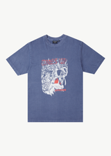 AFENDS Mens Times Up - Retro Tee - Washed Marlin - Afends mens times up   retro tee   washed marlin