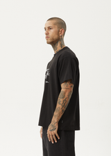 AFENDS Mens Bad Luck - Heavy Boxy Tee - Black - Afends mens bad luck   heavy boxy tee   black