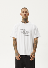 AFENDS Mens Bad Luck - Heavy Boxy Tee - White - Afends mens bad luck   heavy boxy tee   white