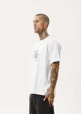 AFENDS Mens Bad Luck - Heavy Boxy Tee - White - Afends mens bad luck   heavy boxy tee   white