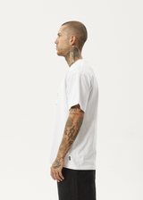 AFENDS Mens Bad Luck - Heavy Boxy Tee - White - Afends mens bad luck   heavy boxy tee   white