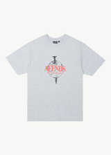 AFENDS Mens Screwed - Retro Tee - Shadow Grey Marle - Afends mens screwed   retro tee   shadow grey marle