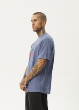 AFENDS Mens Screwed - Retro Tee - Washed Marlin - Afends mens screwed   retro tee   washed marlin