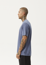 AFENDS Mens Screwed - Retro Tee - Washed Marlin - Afends mens screwed   retro tee   washed marlin