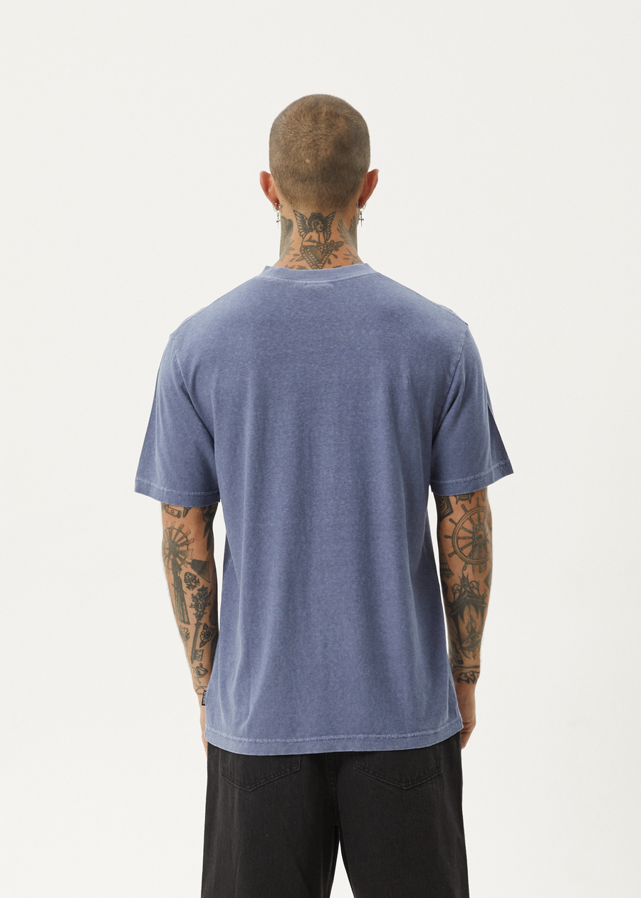 AFENDS Mens Screwed - Retro Tee - Washed Marlin