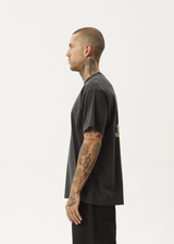 AFENDS Mens Crashed Out - Boxy Tee - Stone Black - Afends mens crashed out   boxy tee   stone black
