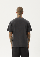 AFENDS Mens Scorched - Heavyweight Boxy Tee - Stone Black - Afends mens scorched   heavyweight boxy tee   stone black