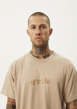 AFENDS Mens Age Old - Boxy Tee - Taupe - Afends mens age old   boxy tee   taupe