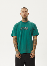 AFENDS Mens Gello - Retro Tee - Washed Pine - Afends mens gello   retro tee   washed pine