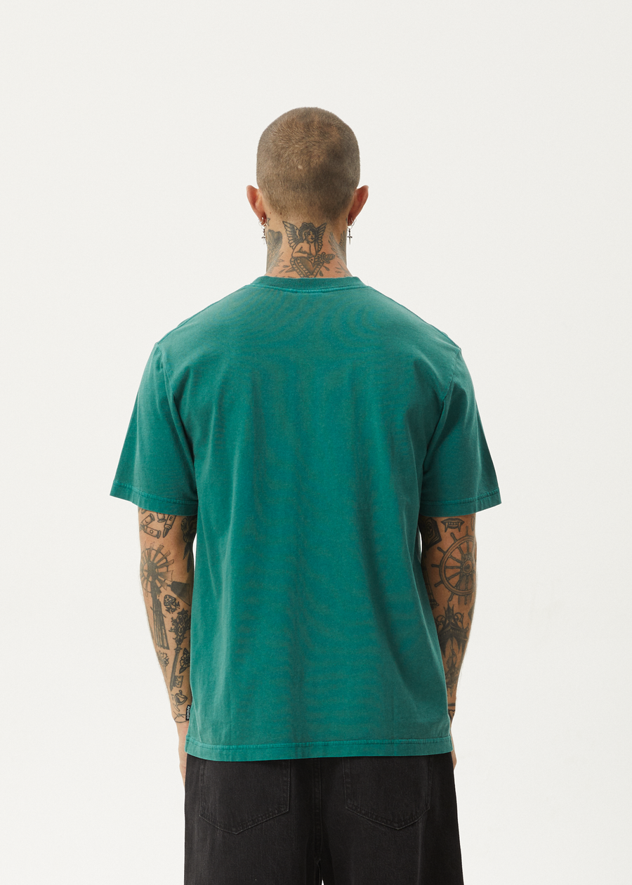AFENDS Mens Gello - Retro Tee - Washed Pine