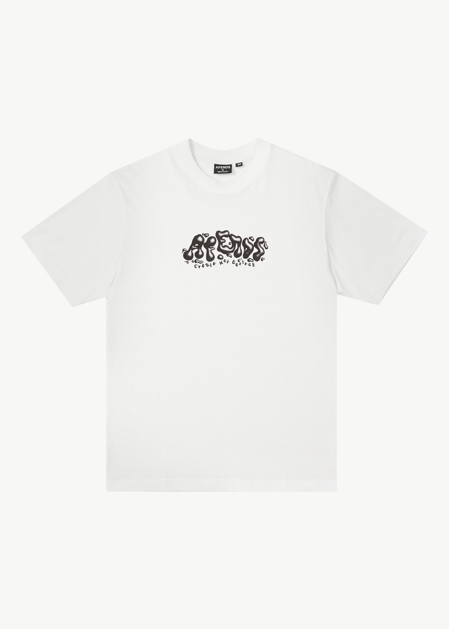 AFENDS Mens Gello - Retro Tee - White