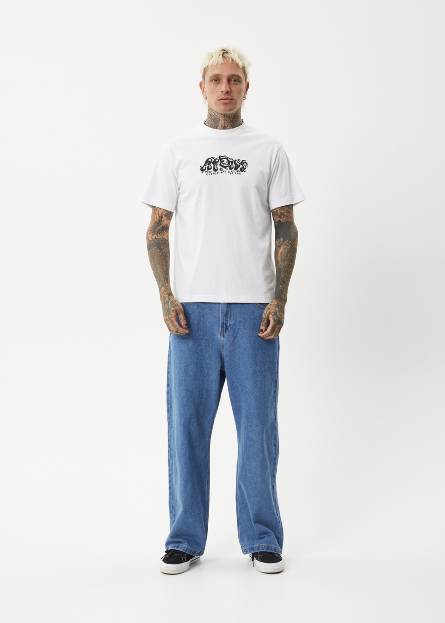 AFENDS Mens Gello - Retro Tee - White