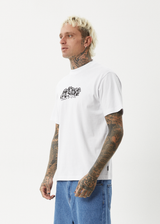 AFENDS Mens Gello - Retro Tee - White - Afends mens gello   retro tee   white