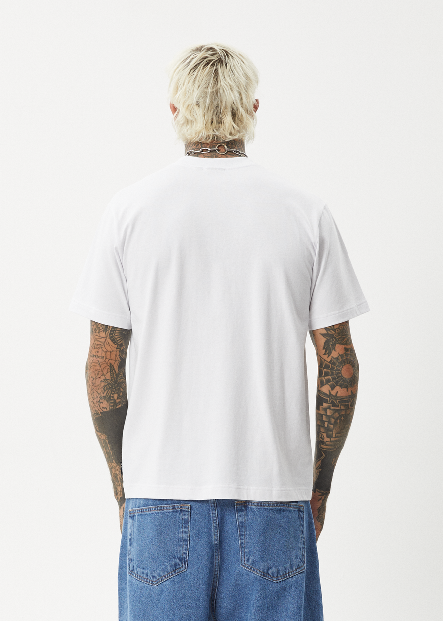 AFENDS Mens Gello - Retro Tee - White