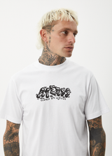 AFENDS Mens Gello - Retro Tee - White - Afends mens gello   retro tee   white