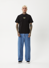 AFENDS Mens Repeat - Retro Tee - Black - Afends mens repeat   retro tee   black