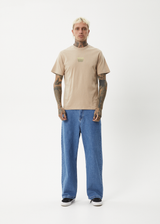 AFENDS Mens Repeat - Retro Tee - Taupe - Afends mens repeat   retro tee   taupe